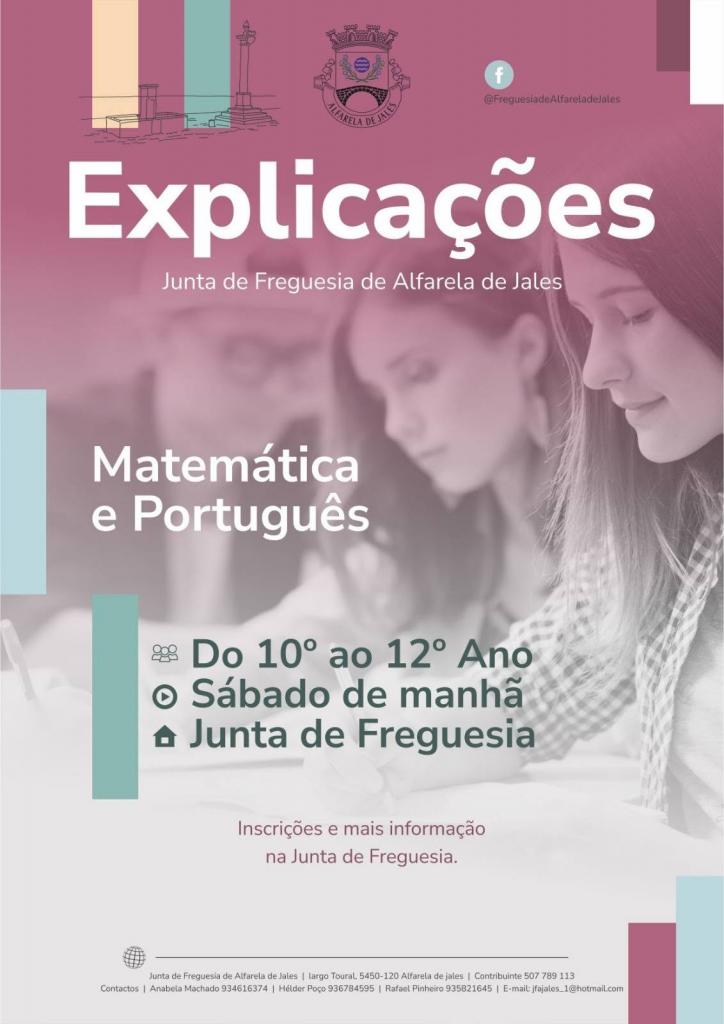 Explica&ccedil;&otilde;es de Matem&aacute;tica e Portugu&ecirc;s